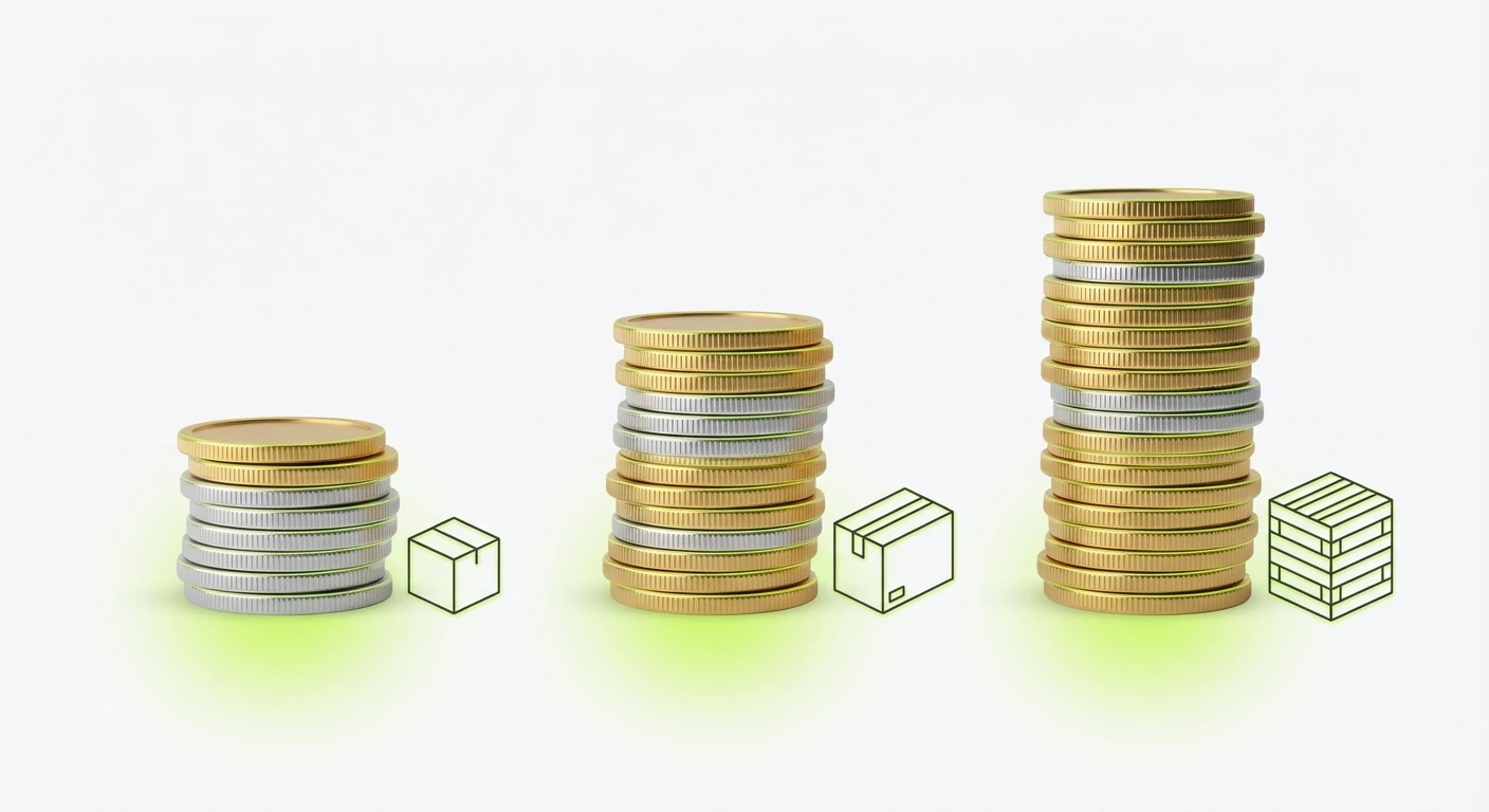 Visual comparison of courier costs for heavy parcels